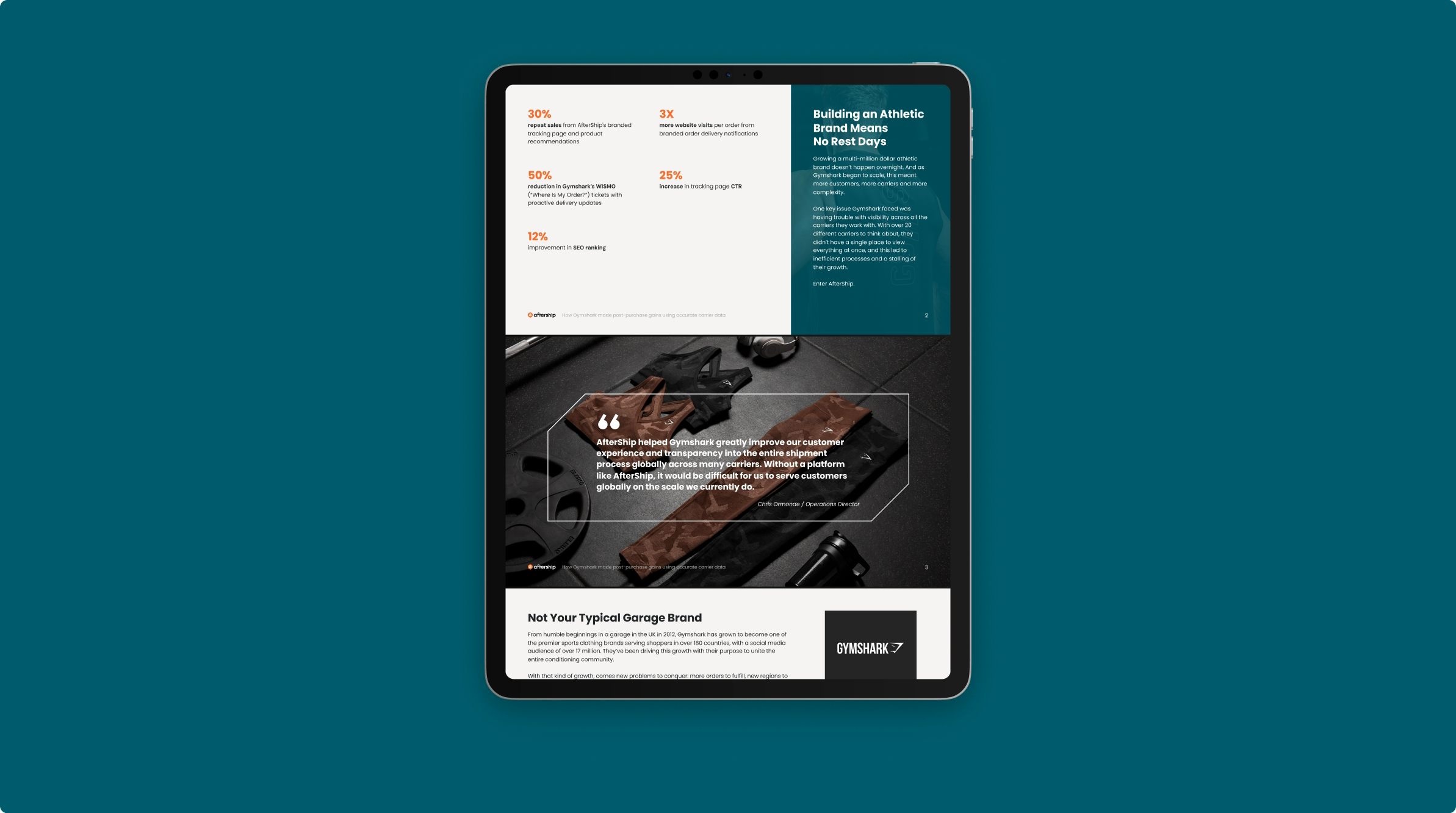 AfterShip customer story layouts